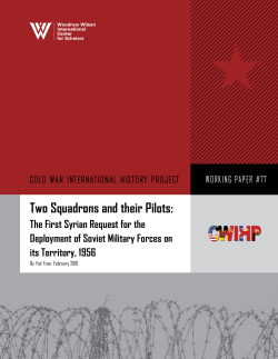 The First Syrian Request for the Deployment of