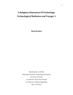 A Religious Dimension Of Technology