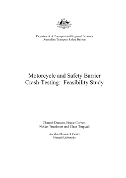 Motorcycle and Safety Barrier Crash