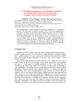 An Hybrid Experimental/Numerical Method to Assess the Lethality of