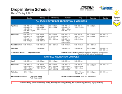 Public Swim Schedule