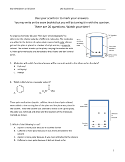 Use your scantron to mark your answers. There are 20 questions