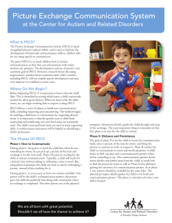 Picture Exchange Communication System Factsheet