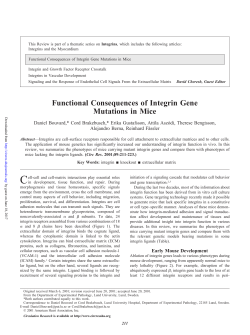 Functional Consequences of Integrin Gene Mutations in Mice