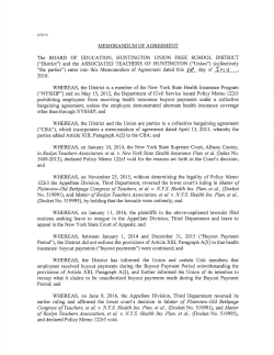 Memorandum of Agreement - ATH - NYSHIP