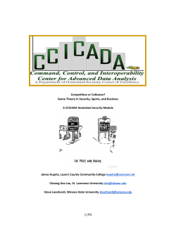 Game Theory in Security, Sports and Business