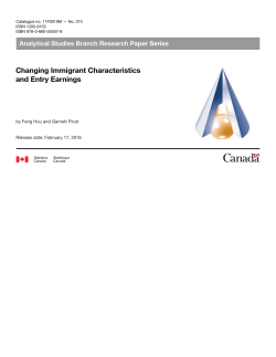 Changing Immigrant Characteristics and Entry Earnings