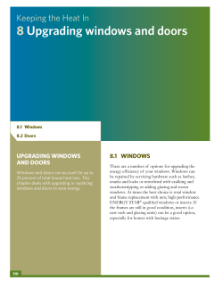 Keeping the Heat In Upgrading windows and doors