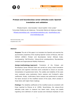 Protean and boundaryless career attitudes scale: Spanish
