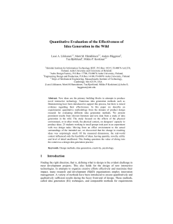 Quantitative Evaluation of the Effectiveness of Idea Generation in the