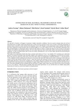 ESTIMATION OF SOIL MATERIAL TRANSPORTATION BY WIND