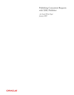 Publishing Concurrent Requests with XML Publisher