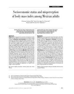 Socioeconomic status and misperception of body mass index