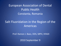 Salt Fluoridation in the Region of the Americas