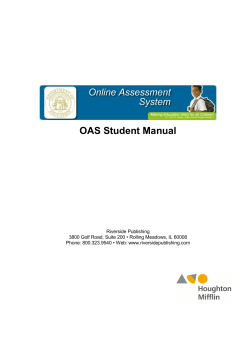 OAS Student manual