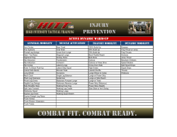 acTiVE DynaMic WarM-Up