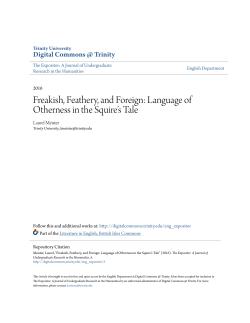 Language of Otherness in the Squire`s Tale