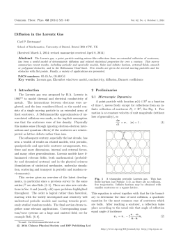 Diffusion in the Lorentz Gas