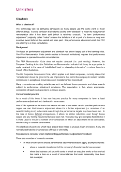 Clawback - Linklaters