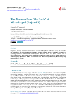 The German Base &ldquo;the Bank&rdquo; - Scientific Research Publishing