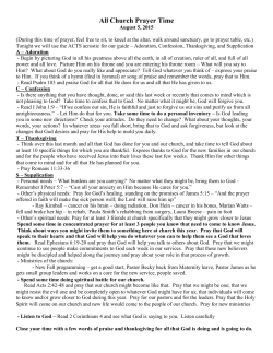 All Church Prayer Time - Pennway Church of God