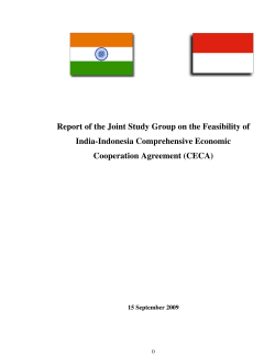 India Indonesia Joint Study Group Report
