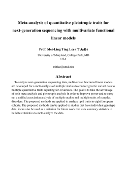 Meta-analysis of quantitative pleiotropic traits for next