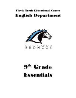 9th Grade Essentials - Clovis North Educational Center
