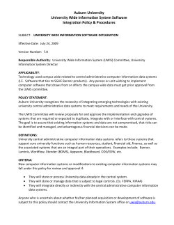 University Wide Information System Software
