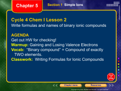 Cycle 4 Chem 1 Lesson 2