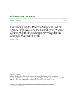 Exxon Shipping, the Power to Subpoena Federal Agency