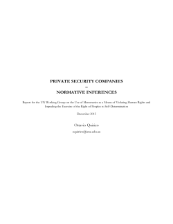 private security companies &ndash; normative inferences