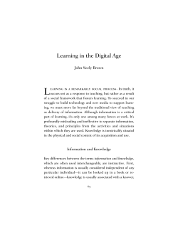Learning in the Digital Age