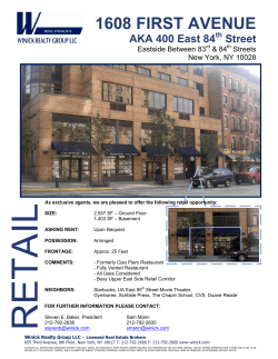 1608 first avenue - Winick Realty Group