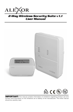 2-Way Wireless Security Suite v1.1 User Manual