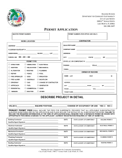PERMIT APPLICATION DESCRIBE PROJECT IN DETAIL