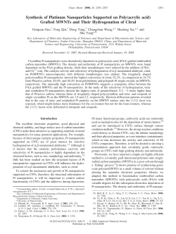 Synthesis of Platinum Nanoparticles Supported on Poly (acrylic acid