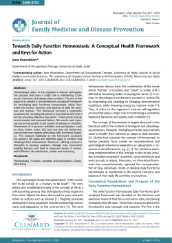 Towards Daily Function Homeostasis