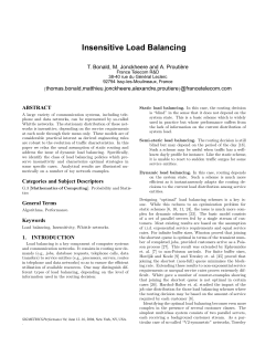 Insensitive Load Balancing - Sites personnels de TELECOM