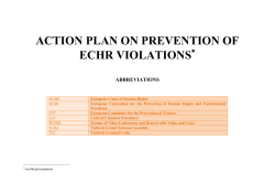 Action Plan on Prevention of ECHR Violations