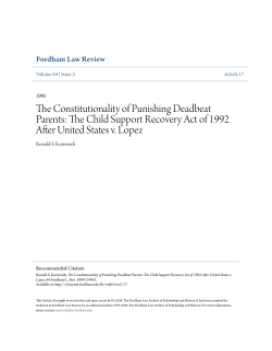 The Constitutionality of Punishing Deadbeat Parents