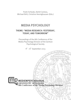 media psychology - OPUS W&uuml;rzburg