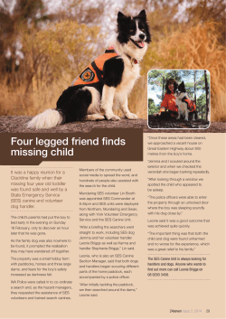SES Canine finds missing child