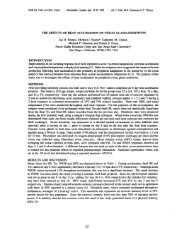 THE EFFECTS OF HEAT ACCLIMATION ON SWEAT GLAND