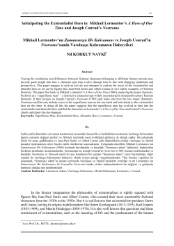 Anticipating the Existentialist Hero in Mikhail