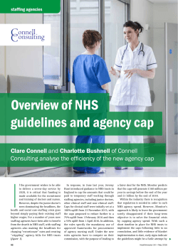 Overview of NHS guidelines and agency cap