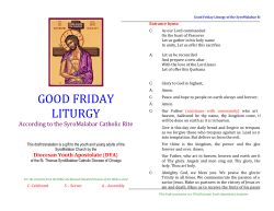 good friday liturgy - Syro Malabar Church