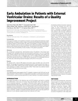 Early Ambulation in Patients with External Ventricular Drains