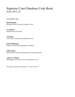 SCDB Administrator Codebook - The Supreme Court Database