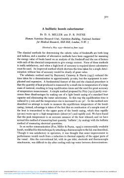 A ballistic bomb calorimeter